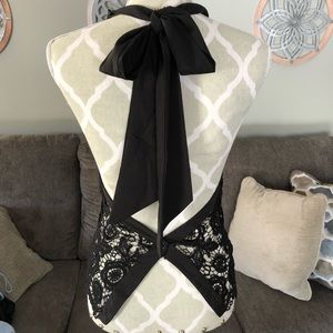 Super sexy lace backless cotton top